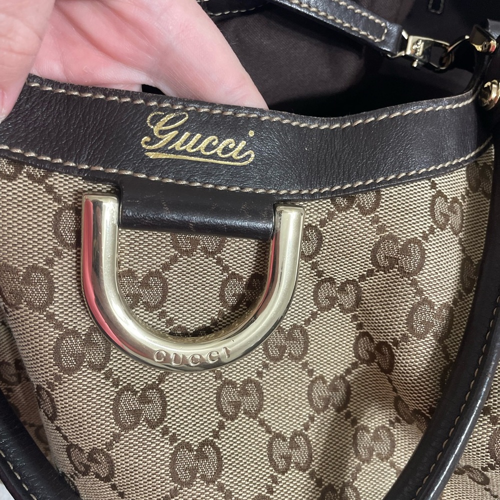 Gucci Brown Monogram Handbag, Wallet, and keychain wallet - Picture 10 of 16